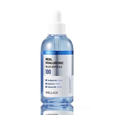 WELLAGE Сыворотка "Real Hyaluronic Blue ampoule" 100