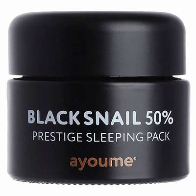 AYOUME Ночная маска для лица с муцином черной улитки BLACK SNAIL PRESTIGE 50