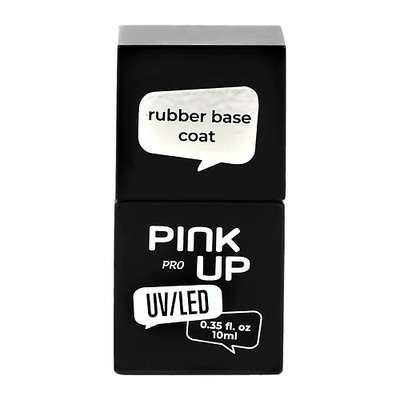 PINK UP Выравнивающая база для ногтей UV/LED PRO rubber base coat каучук