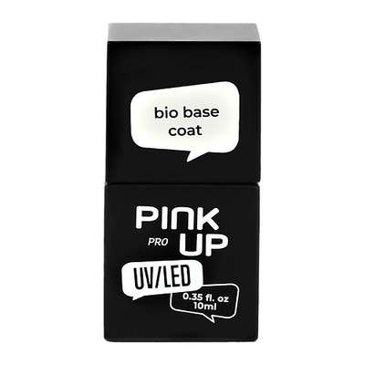PINK UP Эластичная база для ногтей UV/LED PRO bio base coat с витаминами
