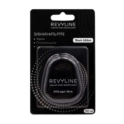 REVYLINE Зубная нить Revyline PTFE Black Edition мятная вощеная 1