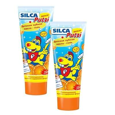 SILCAMED Гелевая детская зубная паста SILCA Putzi Апельсин 75
