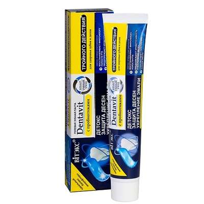 ВИТЭКС Гелевая зубная паста тройного действия с пробиотиками DENTAVIT-SMART 85