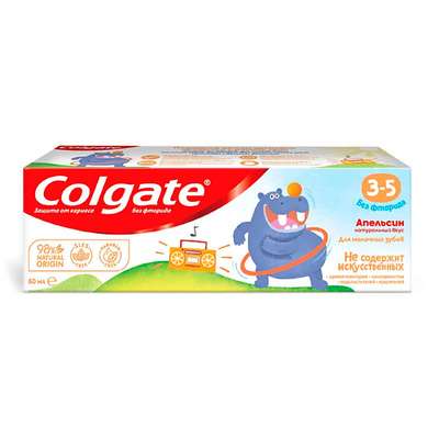 COLGATE Зубная паста Детская без фторида 3-5лет 60