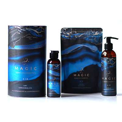 PURE BASES SPA Бокс подарочный magic air wild strawberries and cashmere wood шампунь,скраб,масло