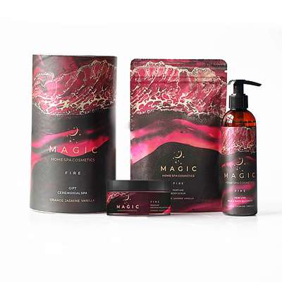 PURE BASES SPA Бокс подарочный magic fire orange jasmine vanilla шампунь,скраб,мусс