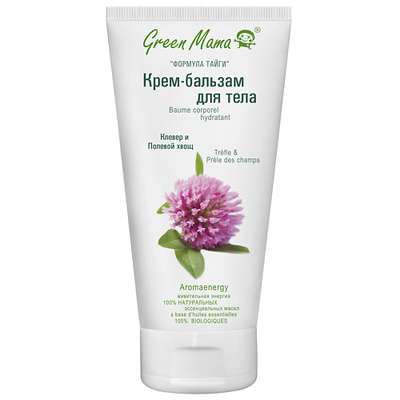 GREEN MAMA Крем-бальзам для тела Клевер и полевой хвощ