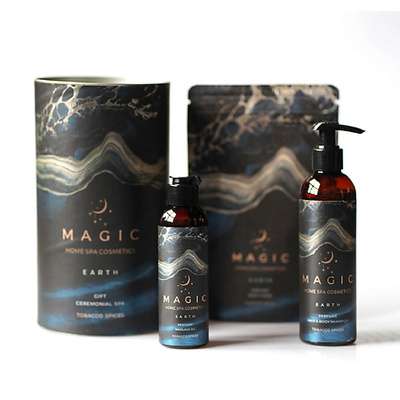 PURE BASES SPA Бокс подарочный magic earth tobacco spices шампунь,скраб,масло