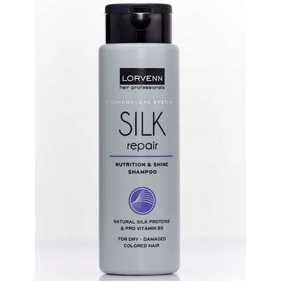 LORVENN HAIR PROFESSIONALS Шампунь SILK REPAIR реструктурирующий с протеинами шёлка 300