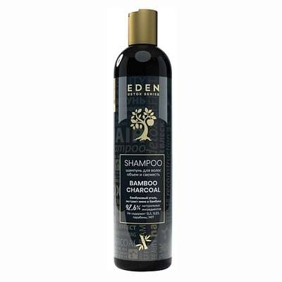 EDEN Шампунь для волос очищающий с кератином и бамбуковым углем Bamboo Charcoal DETOX 350