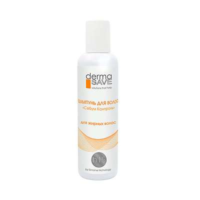DERMA SAVE Шампунь против жирности волос и нормализации PH кожи головы H15 Sebum control shampoo 200