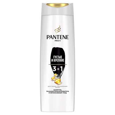 PANTENE Шампунь/бальзам-ополаскиватель/интенсивный уход 3в1 Густые и крепкие