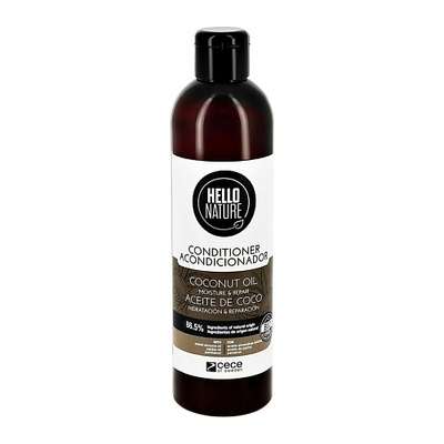 HELLO NATURE Шампунь для волос COCONUT OIL с кокосовым маслом (увлажнение и восстановление) 300