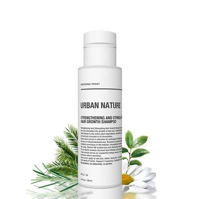 URBAN NATURE Шампунь укрепляющий и стимулирующий рост волос STRENGTHENING AND STIMULATING HAIR GROW 100