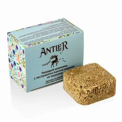 ANTLER Твёрдый шампунь от перхоти 60