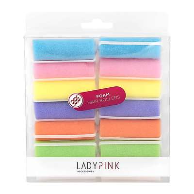 LADY PINK Бигуди поролоновые SOFT TWIST 'basic' d 20 разноцветные