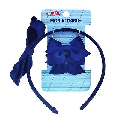 MORIKI DORIKI Синий набор SCHOOL Collection Blue SET elastics& headband