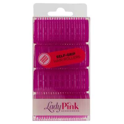 LADY PINK Бигуди-липучки SELF-GRIP 'basic' d 25 мм розовые