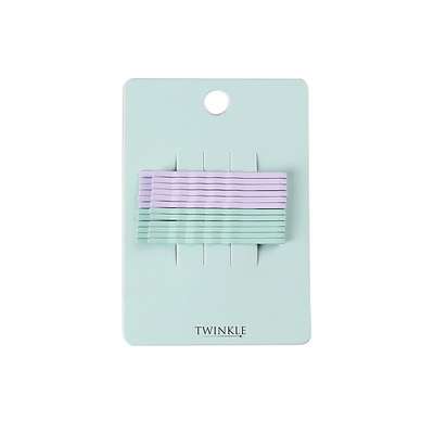 TWINKLE Заколки для волос 12 шт. Purple + Mint