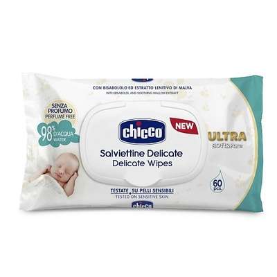 Chicco Влажные Очищающие салфетки с клапаном 60