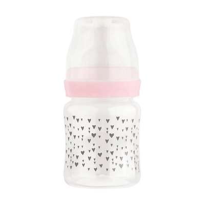 LUBBY Бутылочка для кормления с соской молочной и широким горлышком, с рождения