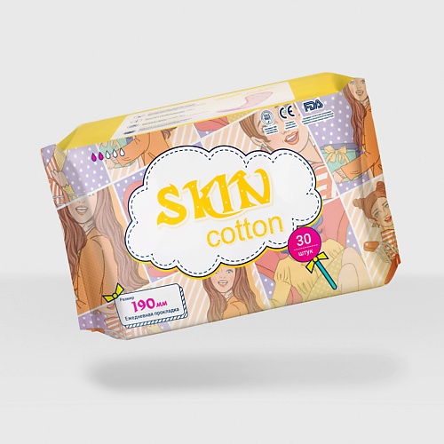 SKIN COTTON Ежедневные гигиенические прокладки 30