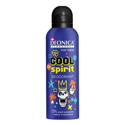 DEONICA Спрей дезодорант детский Cool Spirit защищает от запахов до 24 часов 125