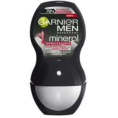 GARNIER Дезодорант-антиперспирант шариковый "Mineral, Активный контроль, ТермоЗащита", без спирта, защита 72 часа, мужской