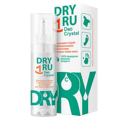 DRY RU Дезодорант-спрей с минеральными кристаллами для всех типов кожи Deo Crystal 40