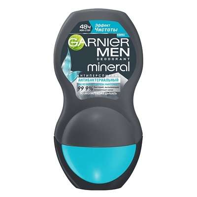 GARNIER Дезодорант-антиперспирант ролик "Mineral Эффект Чистоты" мужской