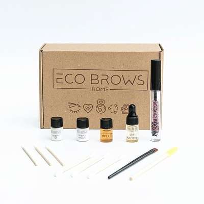 Eco brows home Набор для ламинирование бровей и ресниц, долговременная укладка бровей