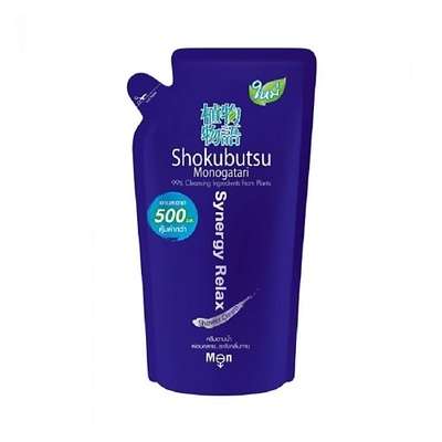 SHOKUBUTSU Крем-гель для душа "Synergy Relax" мужской расcлабляющий (мягкая упак) 500
