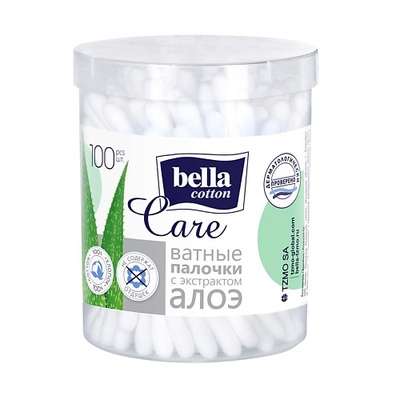 Bella Ватные палочки cotton care алоэ