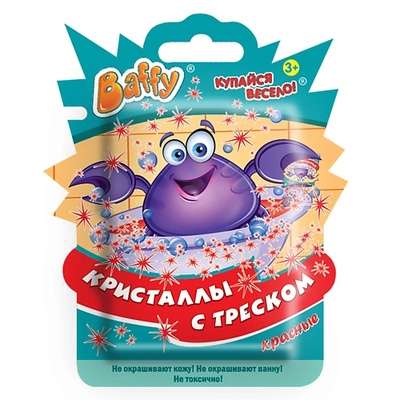 Baffy Кристаллы с треском, красные 10