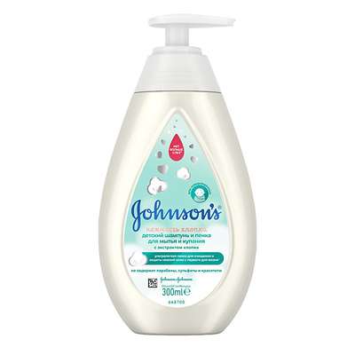JOHNSON'S Детский шампунь и пенка для мытья и купания «Нежность хлопка»