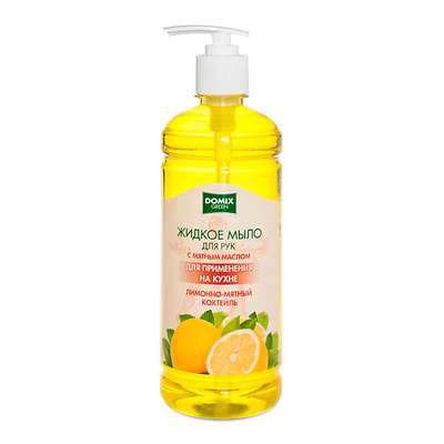 DOMIX GREEN Мыло жидкое для рук " Лимонно-мятный коктейль" для применения на кухне 700
