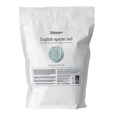MARESPA Английская соль для ванн с магнием EPSOM (Эпсом) с натуральным маслом эвкалипта 4000
