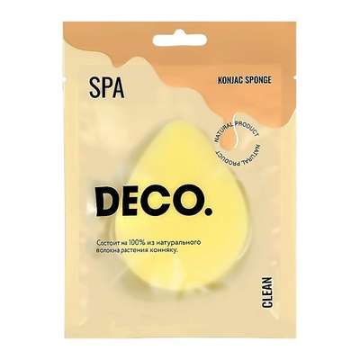 DECO. Спонж из конняку каплевидный yellow