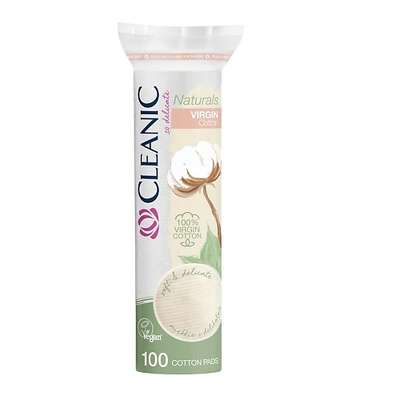 CLEANIC Ватные диски Naturals Virgin Cotton с веревочкой 100