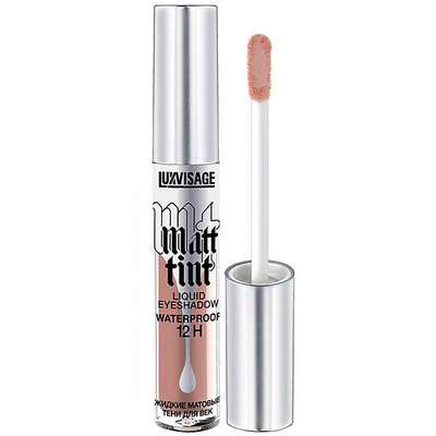 LUXVISAGE Тени для век MATT TINT LIQUID EYESHADOW WATERPROOF 12H жидкие матовые