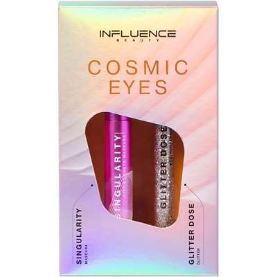 INFLUENCE BEAUTY Подарочный набор для безупречного взгляда и сияния (тушь "LASH SINGULARITY" + глиттер "GLITTER DOSE")