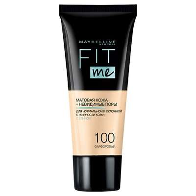 MAYBELLINE NEW YORK Тональный крем для лица "Fit Me", матирующий, скрывающий поры