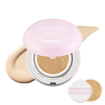 THE BLESSED MOON Кушон для лица со сменным блоком Girly Serum Cushion SPF50+ PA+++