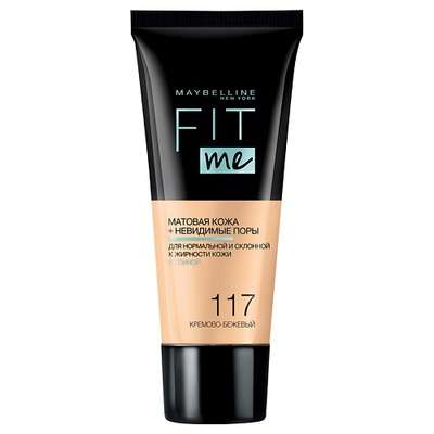 MAYBELLINE NEW YORK Тональный крем для лица "Fit Me", матирующий, скрывающий поры