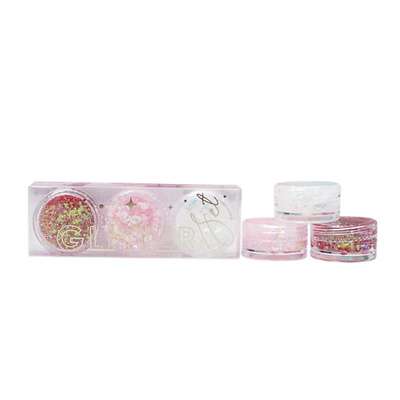 BEAUTY FOX Набор блёсток для лица и тела на гелевой основе GLITTER SET, 3 цвета