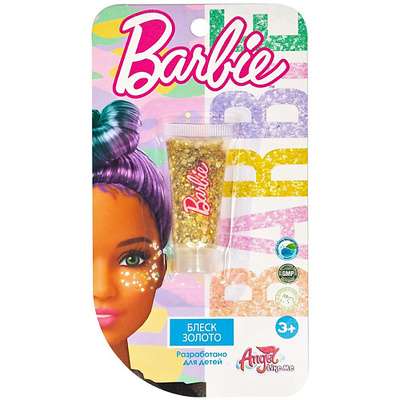 ANGEL LIKE ME Детская декоративная косметика Barbie Блеск для лица "Золото"