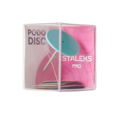 STALEKS Диск педикюрный пластиковый Staleks Pro L со сменным файлом, 180 грит 1