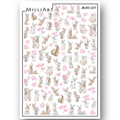 MILLIART NAILS Слайдер дизайн для ногтей 2D MAX-025