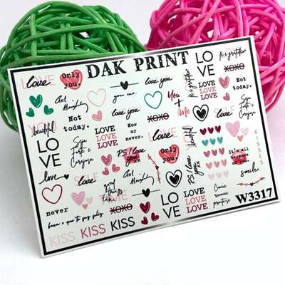 DAK PRINT Слайдер-дизайн для ногтей W3317