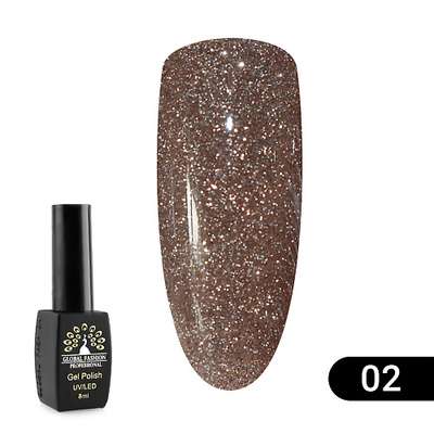 Global Fashion Гель лак Disco Gel Shine Spectrum светоотражающий 02